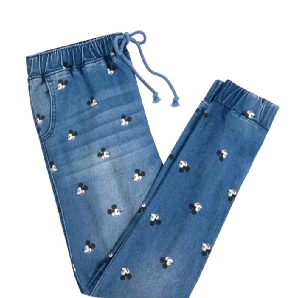 Mickey Mouse Denim Jogger Pants